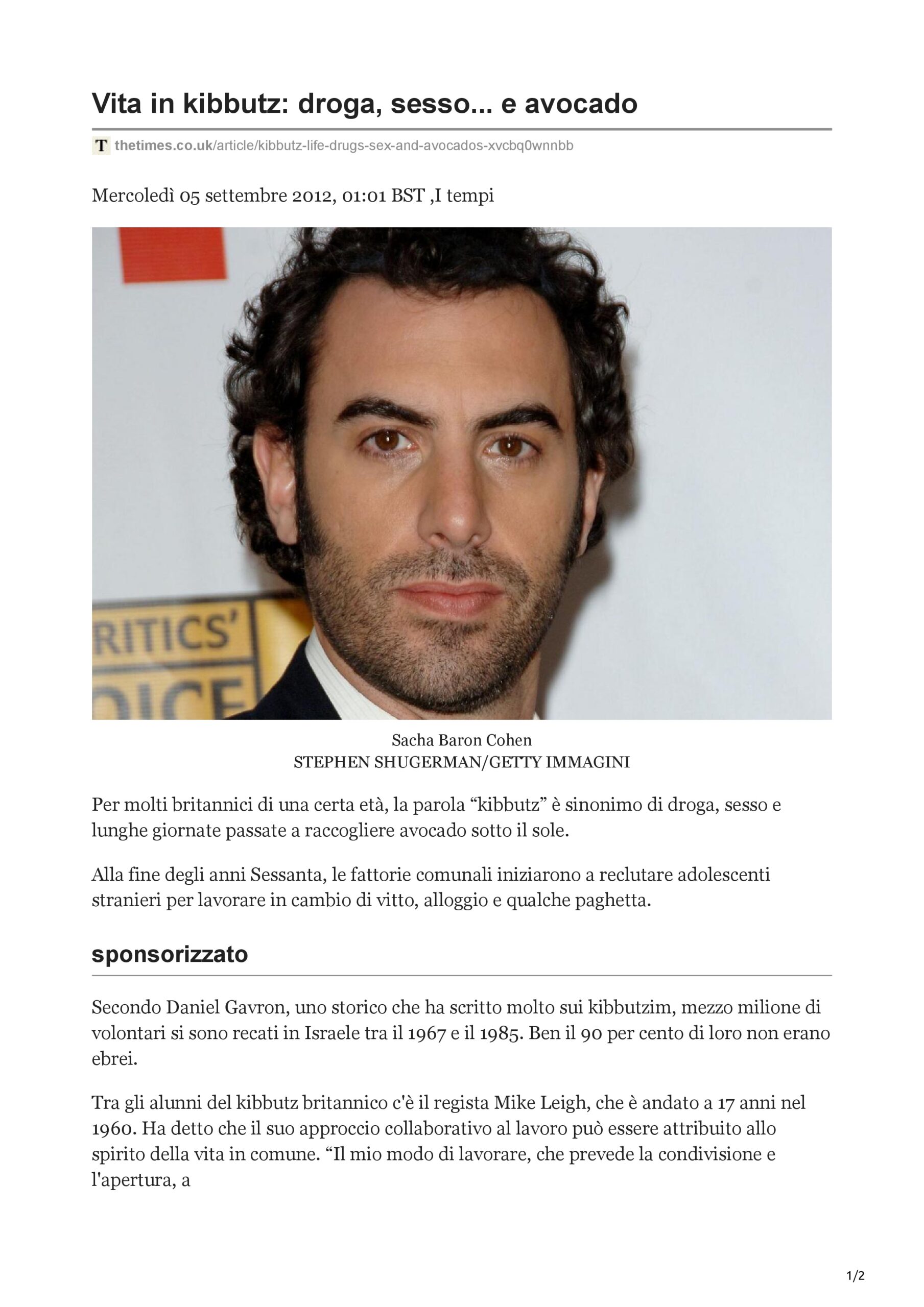 Kibbutz Sesso Droga e Rock and Roll